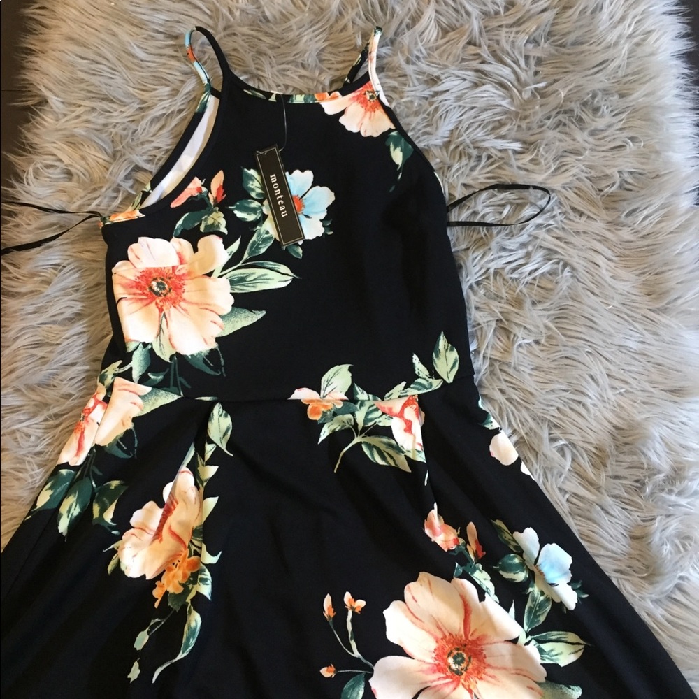 NWT tropical skater dress